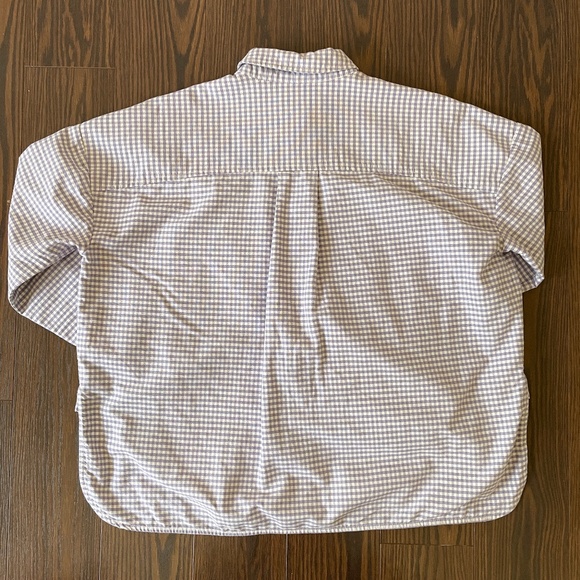 Everlane - Boxy Oxford Dark Plum Gingham - Picture 2 of 4